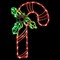 Northlight 18" Lighted Candy Cane with Holly Christmas Window Silhouette Decoration